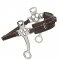 HACKAMORE PER CAVALLI CON CHIAMATE 3 FORI NASIERA IMBOTT.C/SOTTOB IN CUOIO NERO