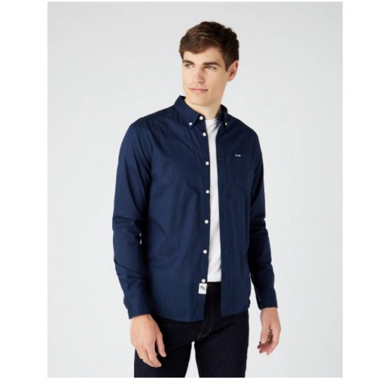 Classica camicia button-down monotasca  WRANGLER 100% COTONE UOMO MONTA WESTERN