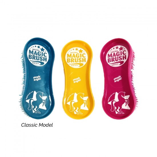 STRIGLIA MAGIC BRUSH IN PLASTICA progettate per eliminare i peli durante la muta, pulire gli zoccoli,