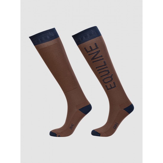 CALZINI UNISEX EQUILINE Punta e tallone rinforzati. Scritta Equiline lungo il polpaccio