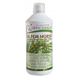 OIL FOR HORSES officinalis 1000 ml con omega 3 e 6 cura del pelo INTEGRATORE MANGIME COMPLEMENTARE per cavalli 