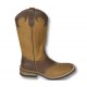 Stivali western Barkley Boot & Co., modello Roper MG452 a punta quadra, in pelle bicolore ingrassata e idrorepellente di vitello, 