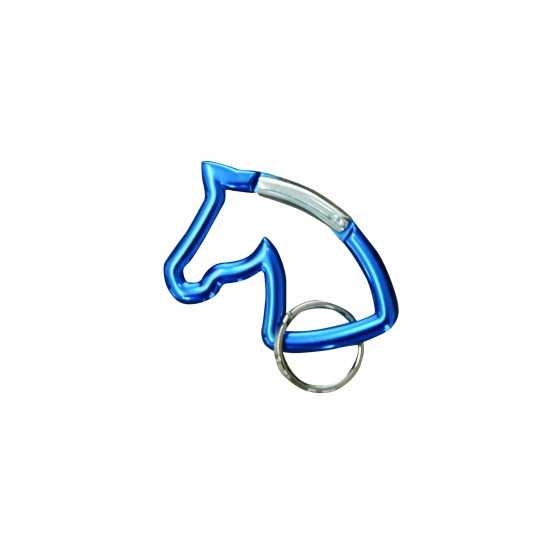 UMBRIA EQUITAZIONE PORTACHIAVI ALLUMINIO A MOSCHETTONE TESTA DI CAVALLO