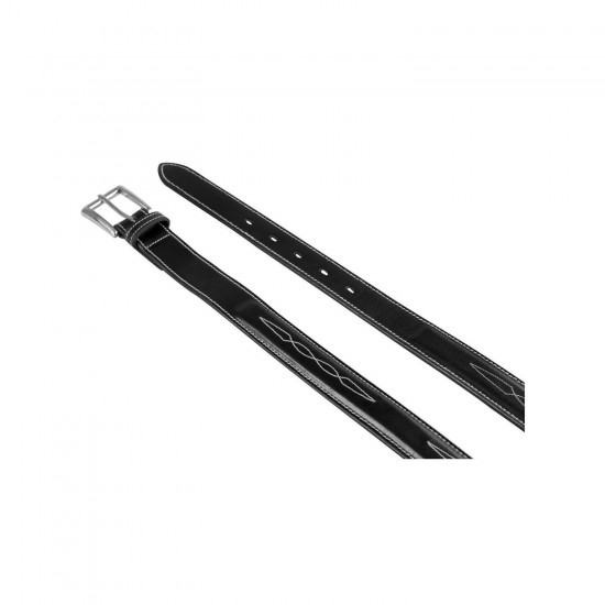 CINTURA IN CUOIO EQUITAZIONE EQUESTRO MODELLO DOUBLE STITCHING