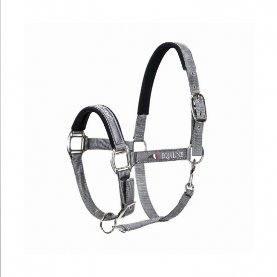 Capezza Equiline Timmy regolabile in polipropilene con morbida imbottitura in Neoprene. 