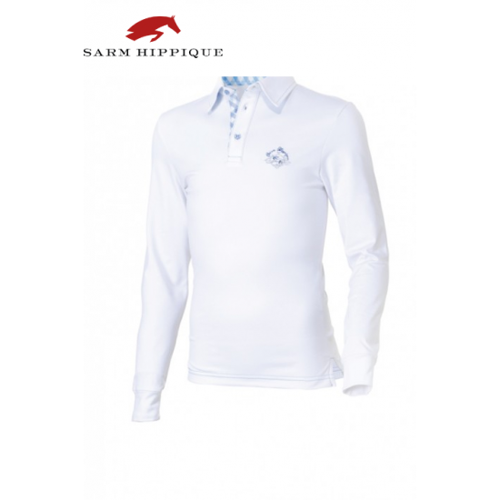 Polo equitazione bimbo Sarm Hippique Oslo maglia in microfibra da concorso monta inglese