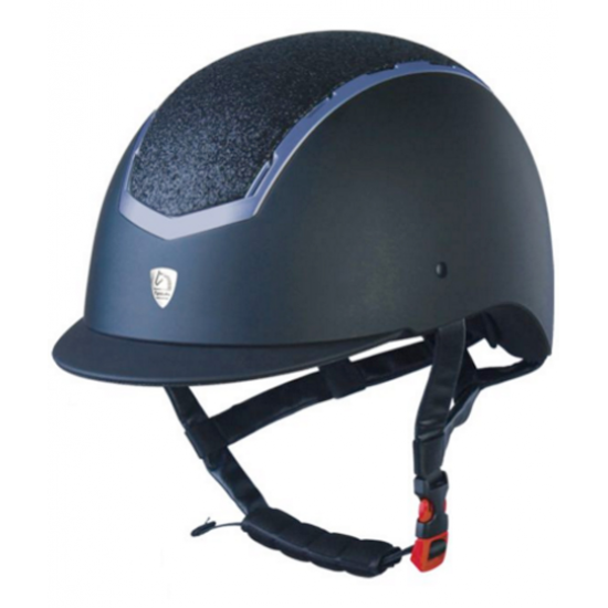 Cap Tattini Con Rivestimento Gommato E Placca Glitter casco equitazione finemente bordata