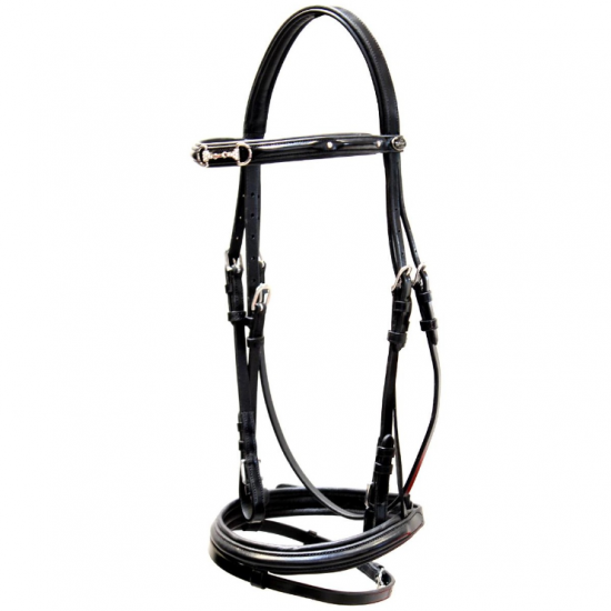 Testiera per cavallo Flash Morso Strass WINNER BRIGLIA con redini in gomma