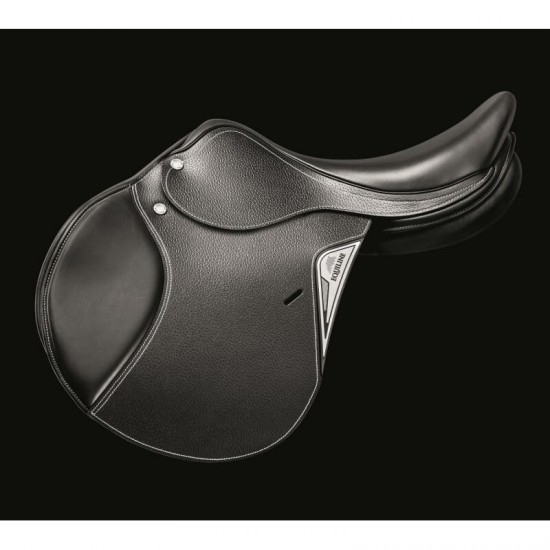 Sella da salto TALENT EQUILINE in morbido cuoio liscio o stampato, questa sella presenta seggio medio profondo e cuscini liberi imbottiti in morbido materiale sintetico T-Flex.