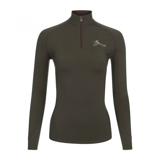 MAGLIA TESSUTO TECNICO DONNA MANICA LUNGA EQUITAZIONE MY LEMIEUX BASE LAYER OAK