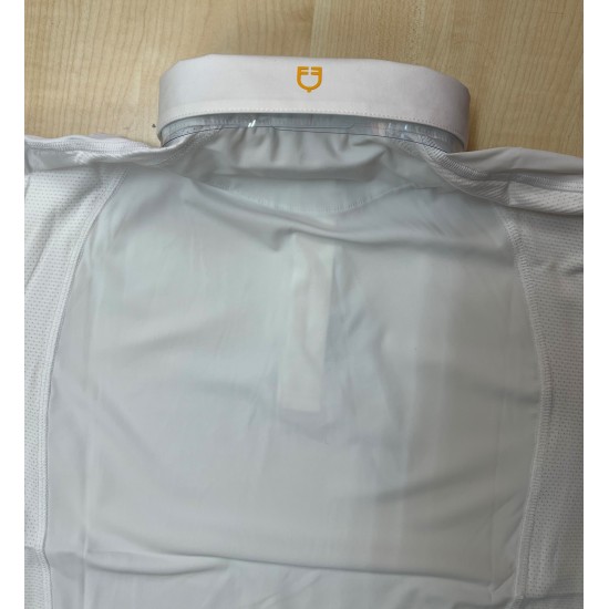 POLO MEZZA MANICA COMPETIZIONE UOMO TESSUTO TECNICO TRASPIRANTE TRAFORATA CON TREBOTTONI A CHIUSURA EQUESTRO