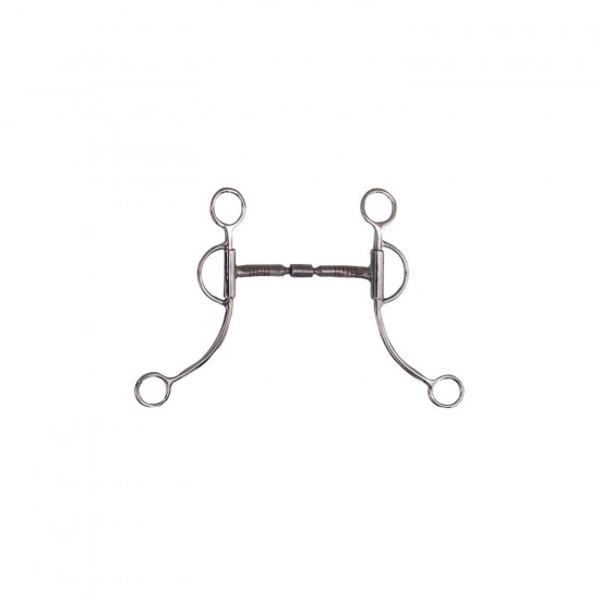 MORSO PER CAVALLO WESTERN INOX C/SEMISNODO ASTE LUNGHE