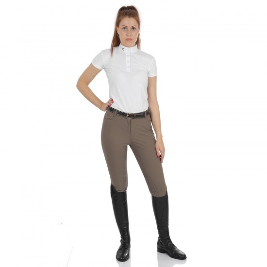 PANTALONI EQUITAZIONE TESSUTO TECNICO BIOELASTICO GRIP GINOCCHIO DONNA EQUESTRO MODELLO ZENDA 