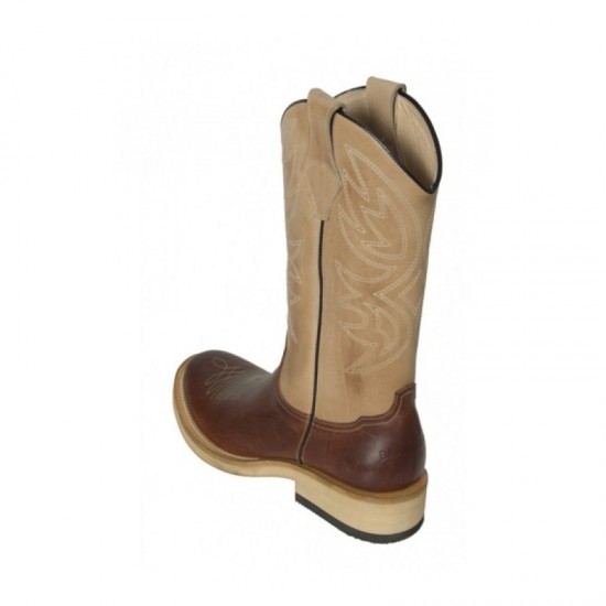 STIVALE MONTA WESTERN ROPER BOOTS MG210 FODERATO IN PELLE MICRO CUCITO INTERAMENTE A MANO 