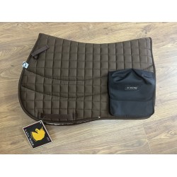 SOTTOSELLA PER CAVALLO TREKKING COTONE/LANA DRY TECHNOLOGY RETTANGOLARE PIU TASCHE IMPERMEABILI BURIONI 