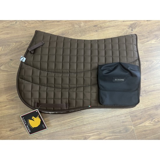 SOTTOSELLA PER CAVALLO TREKKING COTONE/LANA DRY TECHNOLOGY RETTANGOLARE PIU TASCHE IMPERMEABILI BURIONI 