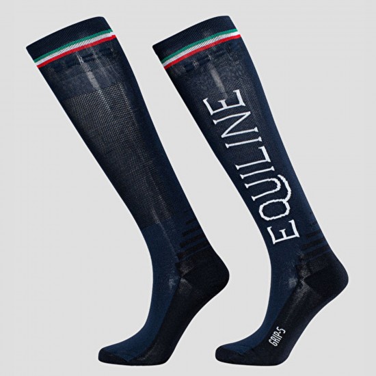 Calze Unisex Equiline Grip interno E Tricolore monta inglese 