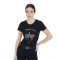T-SHIRT DONNA SLIM FIT DRESSAGE CON STRASS EQUESTRO traspirante