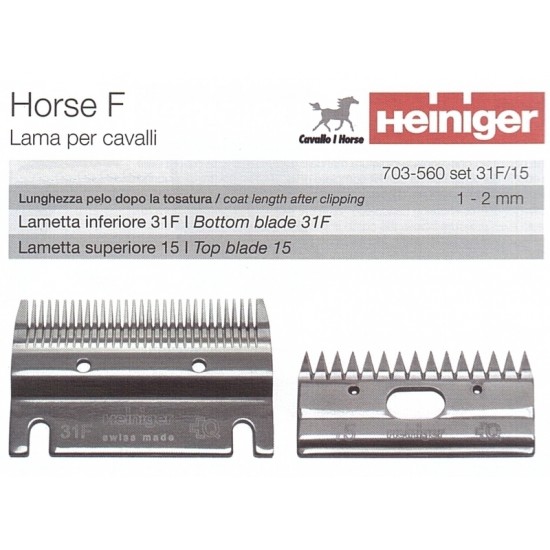 Lame PER TOSATRICE CAVALLI Heiniger FINE set 31F/15 