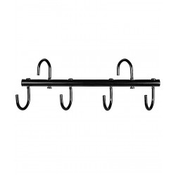 Appendibriglie scuderia multiplo portatile snodato in metallo verniciato con ganci girevoli