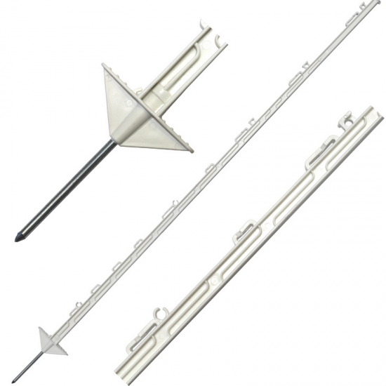 PICCHETTI PER RECINZIONE ELETTRICA 150 CM IN PLASTICA BIANCHI PER SPEDIZIONE PREVENTIVO INVIARE MAIL 