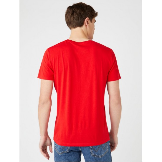Maglia mezza manica Wrangler FRAME LOGO TEE - T-shirt con stampa 100% cotone biologico