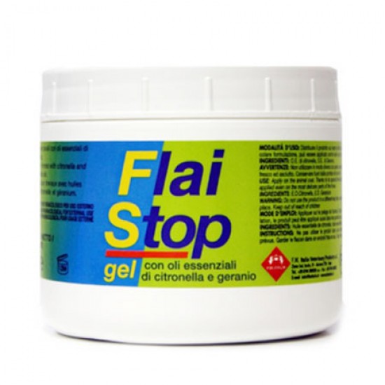 FLAI  STOP GEL 500 ML FM ITALIA INSETTICIDA INSETTO REPELLENTE PER CAVALLI IN GEL PER MOSCHE,TAFANI E INSETTI VARI