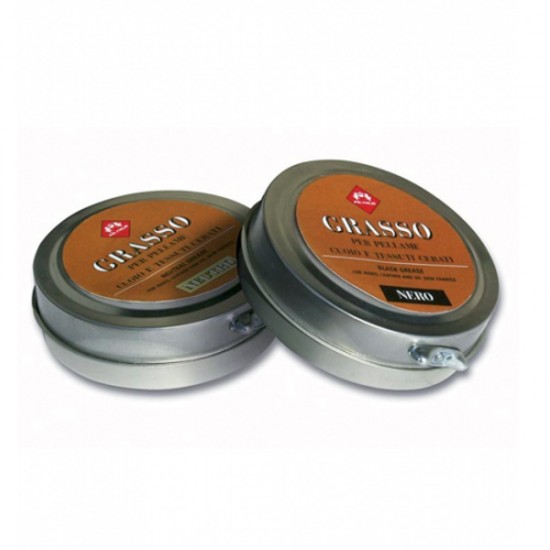 GRASSO NERO O NEUTRO PER PELLAME CUOIO E TESSUTI CERATI PRATICO 120 G. FM  ITALIA