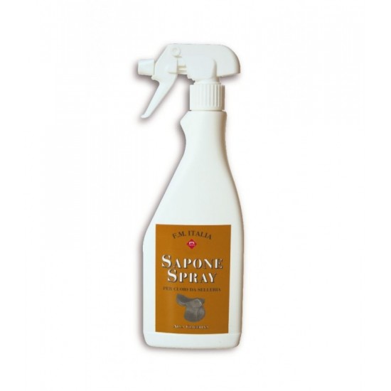 FM ITALIA SAPONE SPRAY 500 ml PER CUOIO E FINIMENTI DEL CAVALLO E CAVALIERE 