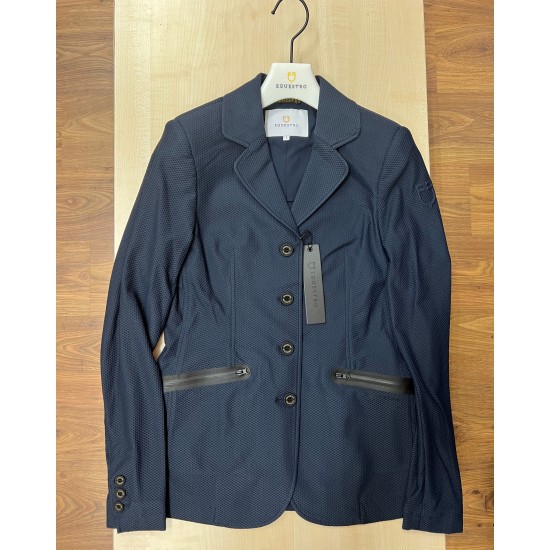 Giacca Competizione equitazione monta inglese DONNA super traspirante leggera estiva tessuto tecnico EQUESTRO bottoni anteriori e due tasche con zip 