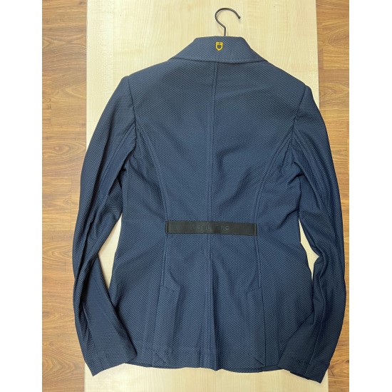 Giacca Competizione equitazione monta inglese DONNA super traspirante leggera estiva tessuto tecnico EQUESTRO bottoni anteriori e due tasche con zip 