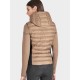 GILET EQUITAZIONE MONTA INGLESE CAMEL CON LOGO EQUILINE DONNA ecopiumino