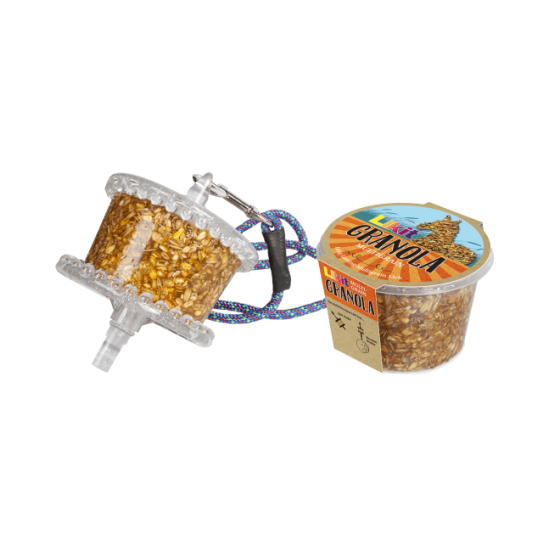 Dolcetto per cavalli Müsli Likit, 550 g  Riempito con gustosi cereali, tra cui: Mais, frumento, orzo e avena. 