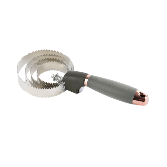 Striglia per cavallo a 4 lame tonda con impugnatura gel waldhausen