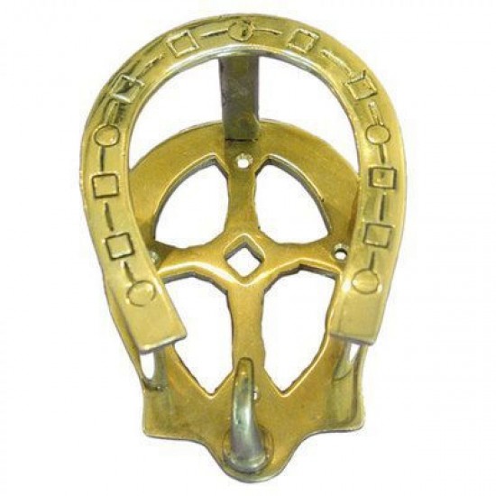 Portabriglie -Ferro da cavallo- in ottone HKM Sports