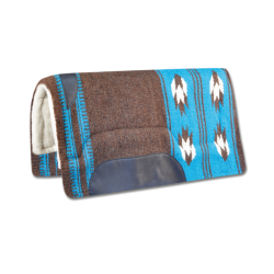 Sottosella Western in lana di qualità pregiata con rivestimento anatomico in pelo sintetico.