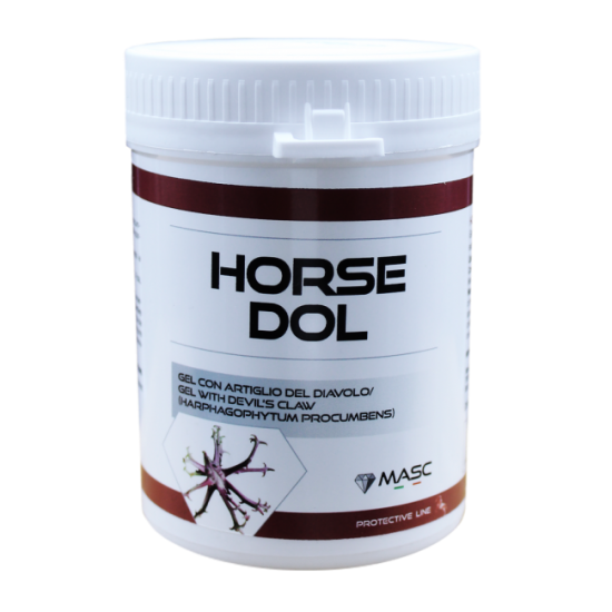 HORSE DOL GEL 250 ml. artiglio del diavolo per ARTI del cavalli per dolori e traumi muscolari o articolari ANTINFIAMMATORIO 