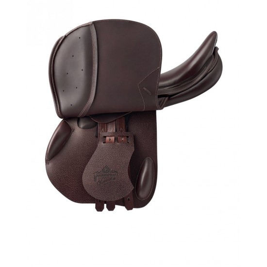  SELLA SALTO OSTACOLI PER CAVALLO PRESTIGE VERSAILLES CUOIO NEW PELLE DOPPIATA