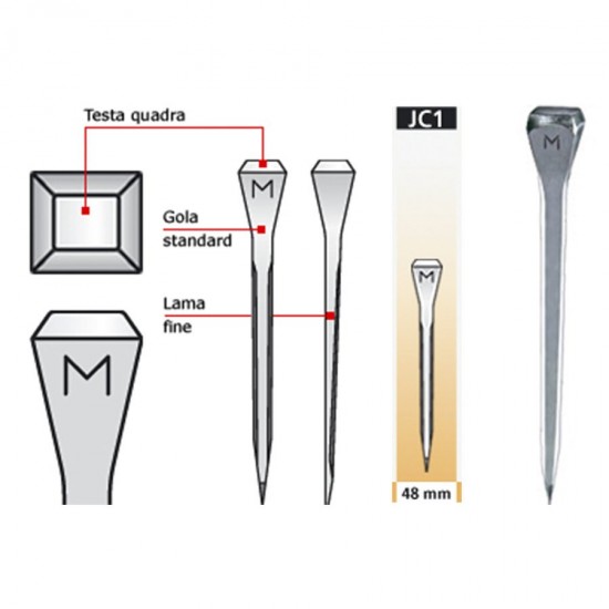 Chiodi per ferrare Mondial JC1 500 pezzi 48 mm MADE IN ITALY