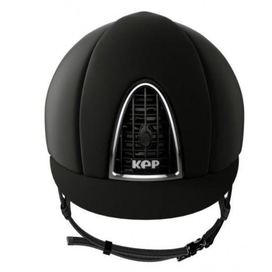 KEP ITALIA CROMO TEXTILE casco superior helmets cornice cromata monta inglese CINTURINO nero IN PELLE con Crystal Swarovski Fabric
