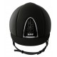KEP ITALIA CROMO TEXTILE casco superior helmets cornice cromata monta inglese CINTURINO nero IN PELLE con Crystal Swarovski Fabric