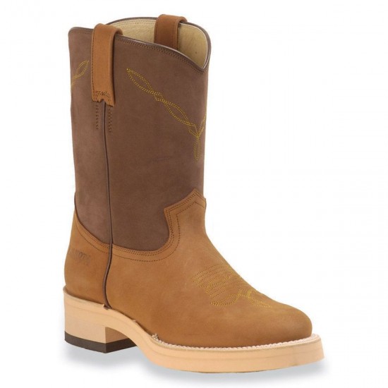 Stivali western Lakota roper in nabuk bicolore 