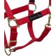 Cavezza per cavallo in nylon doppio con rinforzo in pelle doppia regolazione