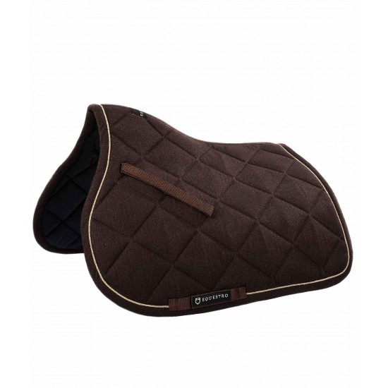 Sottosella rettangolare monta inglese per CAVALLO o PONY Equestro trapunta a rombi grossi con bordo rinforzato e passamaneria 