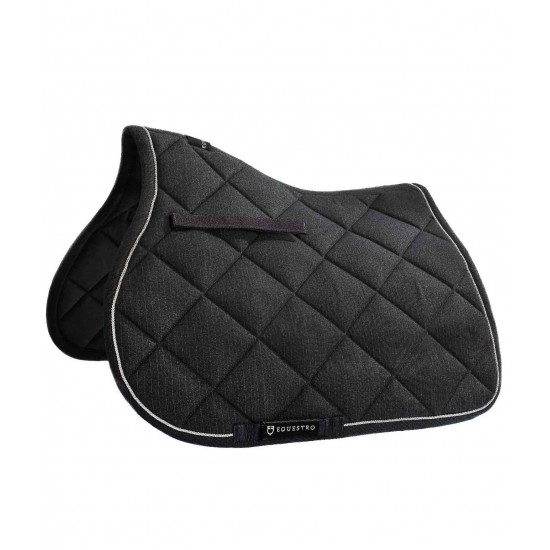 Sottosella rettangolare monta inglese per CAVALLO o PONY Equestro trapunta a rombi grossi con bordo rinforzato e passamaneria 