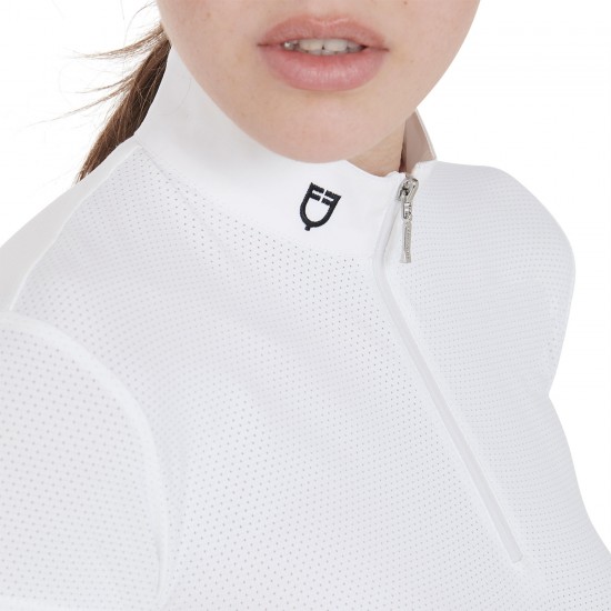POLO DONNA EQUESTRO MODELLO YEVA IN TESSUTO TECNICO MICROFORATO