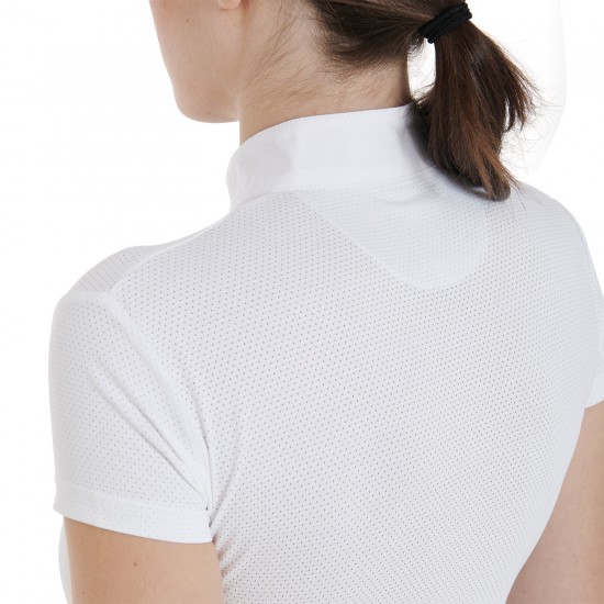 POLO DONNA EQUESTRO MODELLO YEVA IN TESSUTO TECNICO MICROFORATO