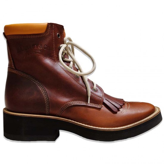 Stivali western Barkley Boot & Co., lacer basso con punta tonda, con lavorazione completamente italiana 100%, 