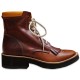 Stivali western Barkley Boot & Co., lacer basso con punta tonda, con lavorazione completamente italiana 100%, 