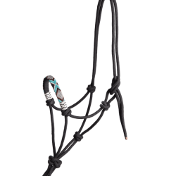 Capezza monta western con perline annodata in corda Pearls